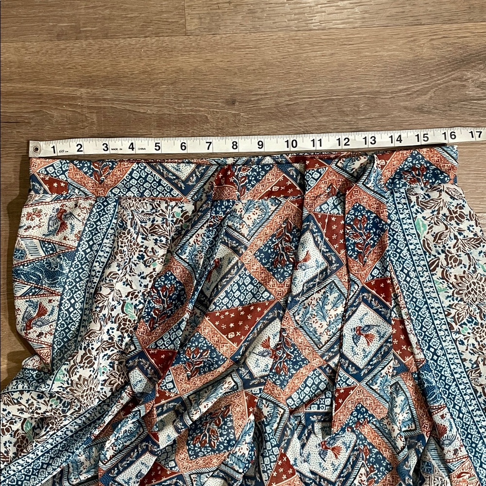 Anthropologie Elevenses Seaflower Patterned Flowy Wide Leg Low Rise Pant - Picture 12 of 16